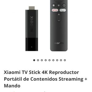 Xiaomi TV Stick 4K Reproductor Portátil de Contenidos Streaming + Mando