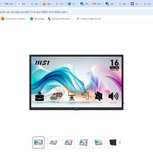 MSI PRO MP165 E6 Monitor Portátil 15.6" IPS FullHD 16:9 60Hz USB-C